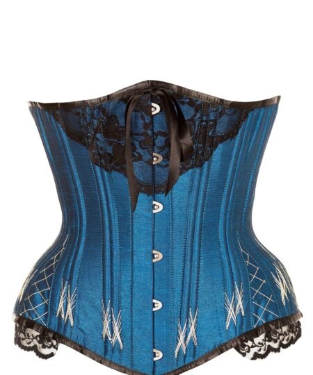 Longline Turquoise Corset With Flossing