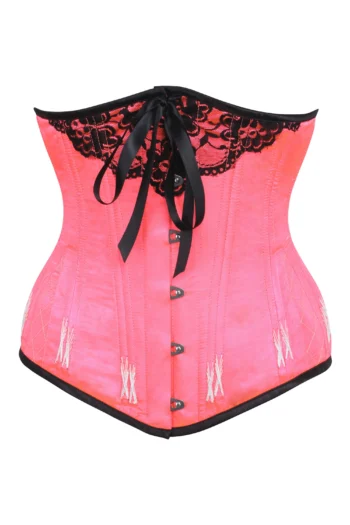 Longline Hot Pink Corset With Flossing