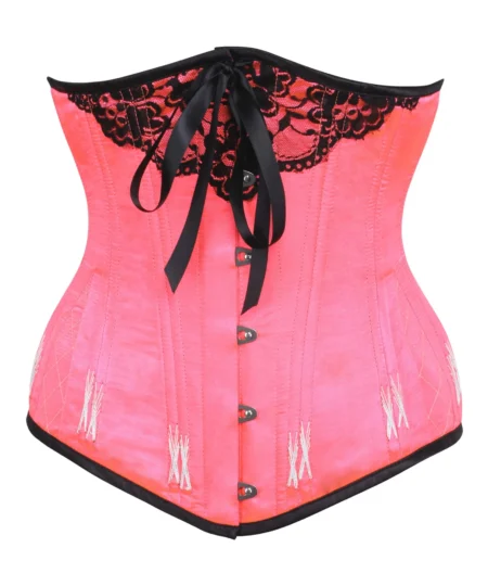 Longline Hot Pink Corset With Flossing