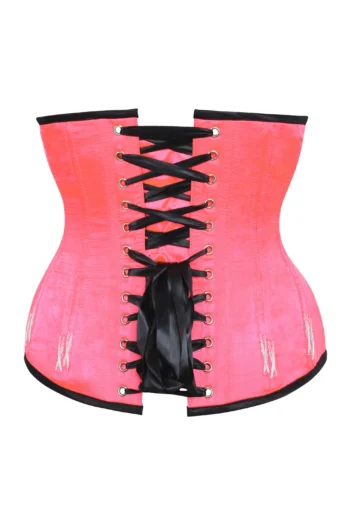 Longline Hot Pink Corset With Flossing
