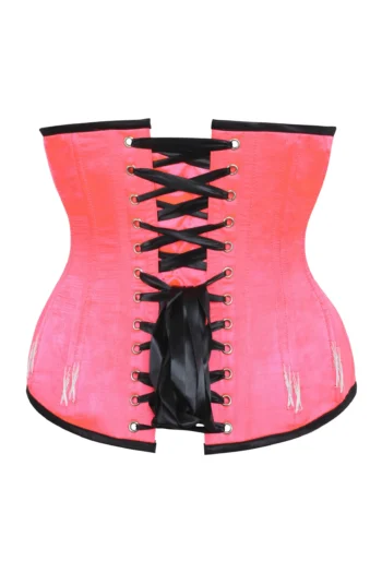 Longline Hot Pink Corset With Flossing