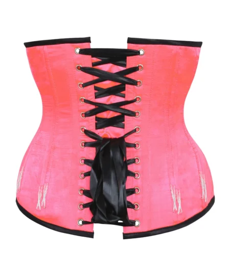 Longline Hot Pink Corset With Flossing