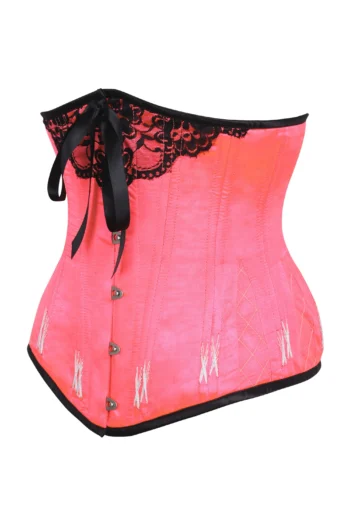 Longline Hot Pink Corset With Flossing