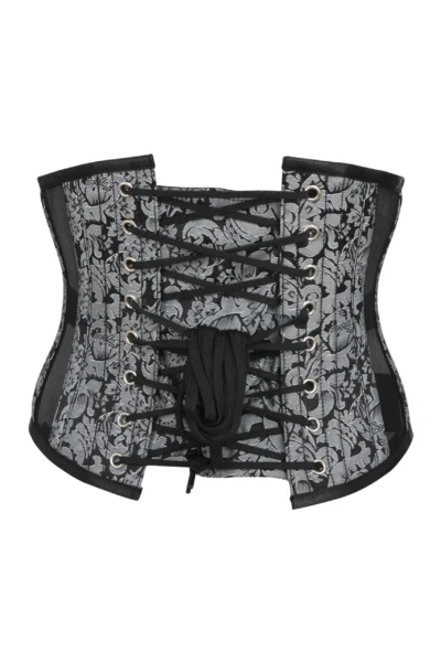 Brocade Waspie Corset with Mesh Panels