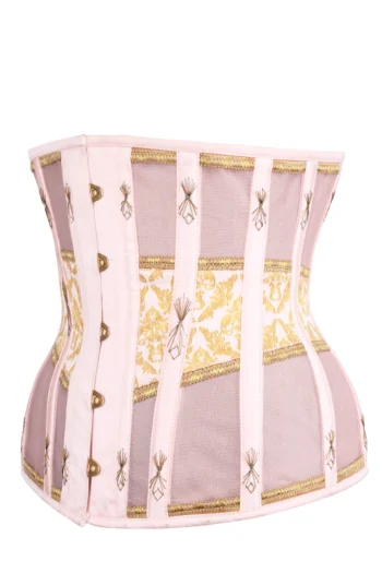 Peach and Gold Underbust Corset with Flossing