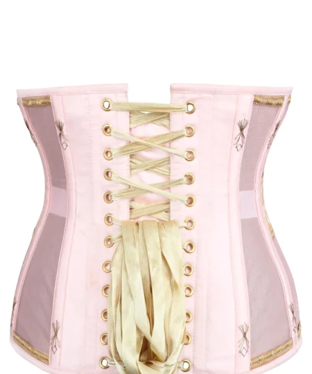 Peach and Gold Underbust Corset with Flossing