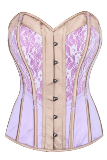 Champagne Overbust Corset With Flossing