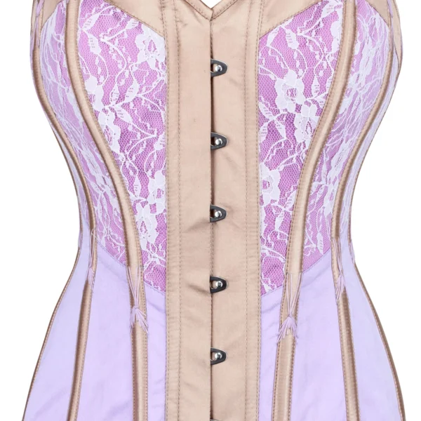 Champagne Overbust Corset With Flossing
