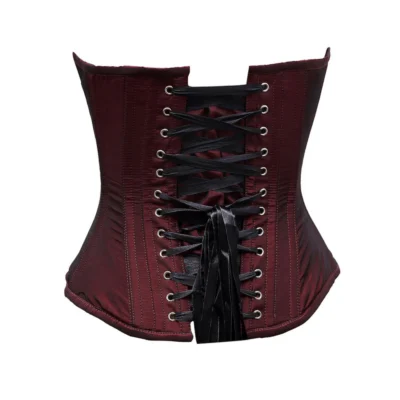 Embroidery Satin Overbust Corset waisttraine.com