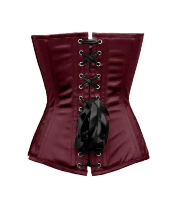 Satin Embroidered Overbust Corset waisttraine.com