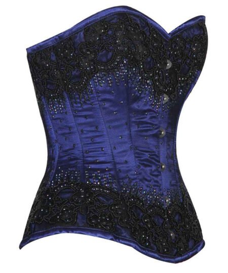 Blue Couture Overbust Corset waisttraine.com