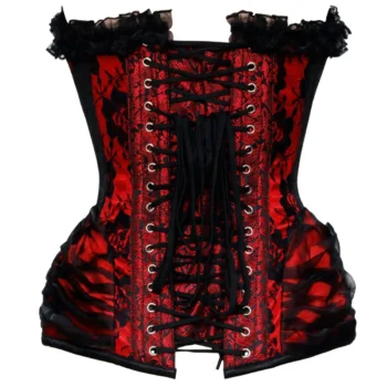 Gothic Steel Boned Overbust Corset waisttraine.com