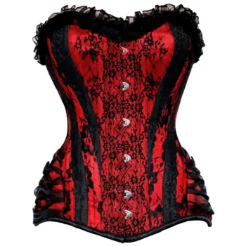 Gothic Steel Boned Overbust Corset waisttraine.com