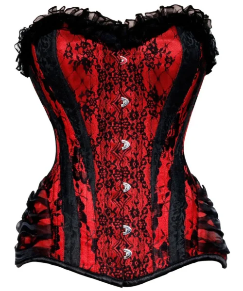 Gothic Steel Boned Overbust Corset waisttraine.com