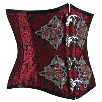Red Sequined Underbust Corset waisttraine.com