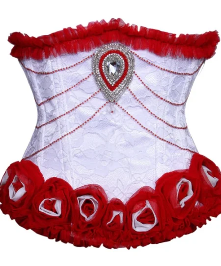 White Couture Underbust Corset waisttraine.com