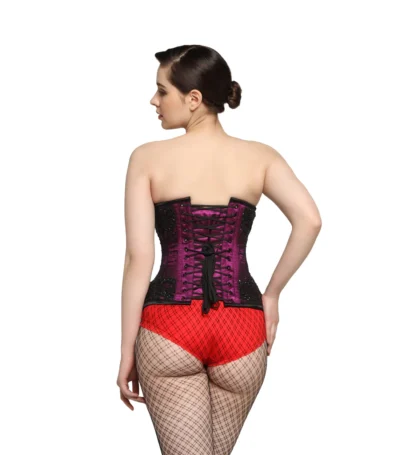Black Embroidery Overbust corset waisttraine.com