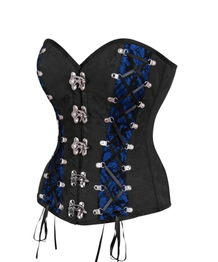 black corset top with hooks waisttraine.com
