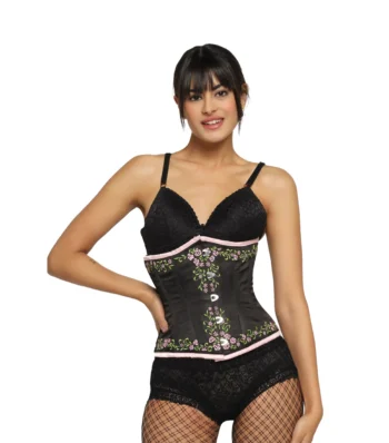 Flower Embroidered Corset waisttraine.com