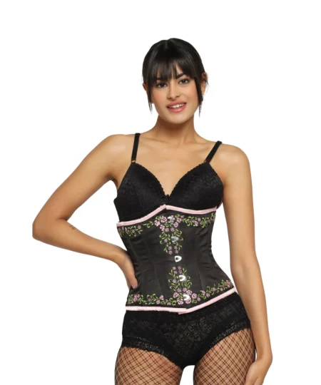 Flower Embroidered Corset waisttraine.com