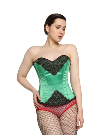 Green Satin Corset