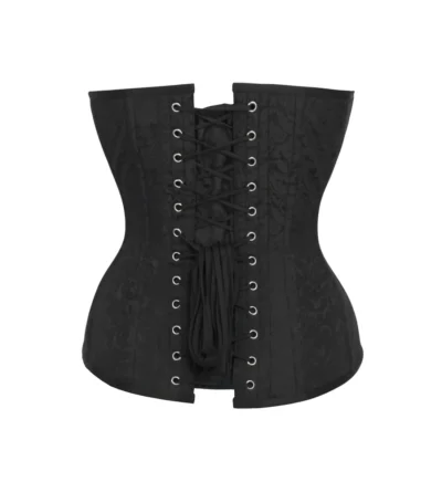 black corset top with hooks waisttraine.com