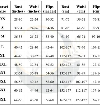 waist trainer size chart waisttraine.com