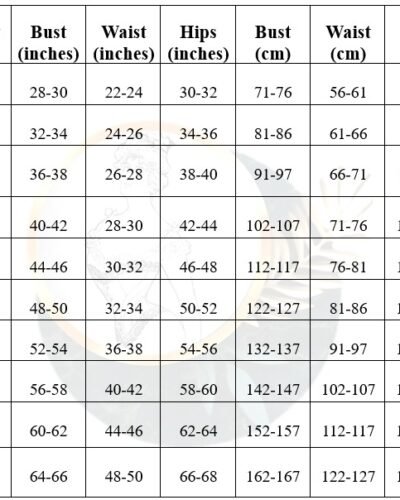 waist trainer size chart waisttraine.com