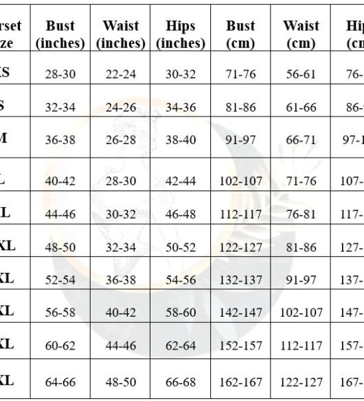 waist trainer size chart waisttraine.com