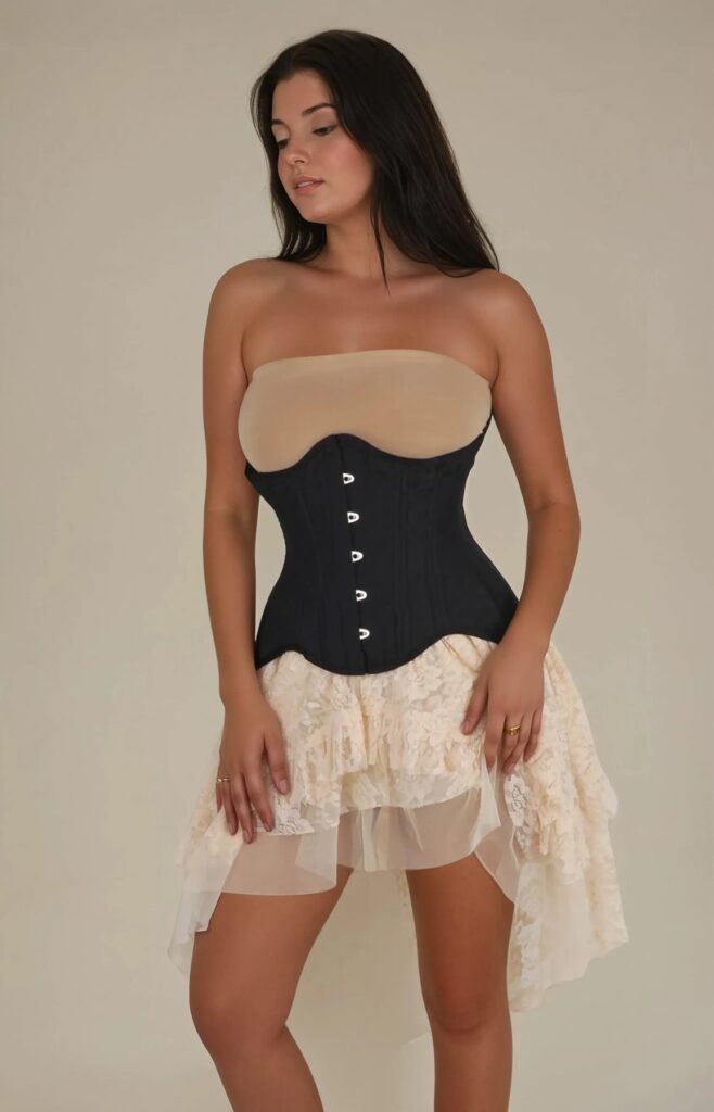Black Curvy Waist Trainer Classic Corset For Woman