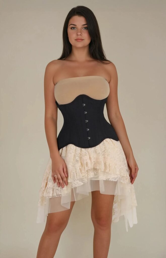 Black Curvy Waist Trainer Classic Corset For Woman