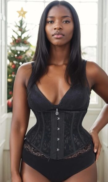 Best Black Mesh & Lace Waist Trainer Corset For Women