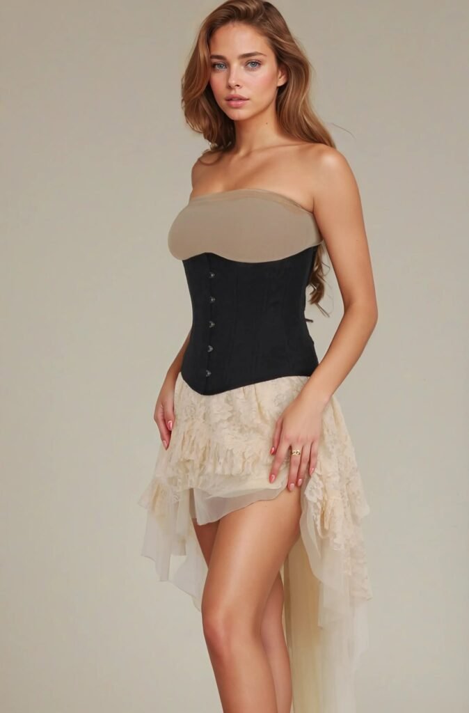 Underbust Gothic Waist Trainer Corset