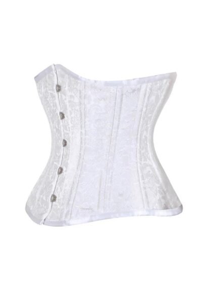 White Brocade Best Waist Trainer Corset For Women