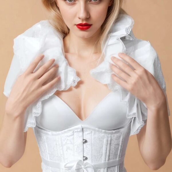 White Brocade Best Waist Trainer Corset For Women