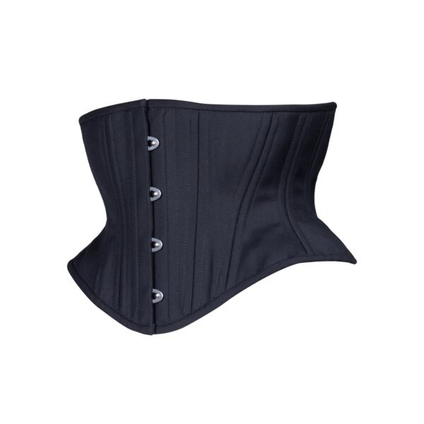 Black Corset Waspie Hourglass Silhouette Short Torso