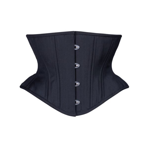 Black Corset Waspie Hourglass Silhouette Short Torso