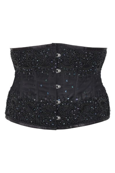 Black Fancy Waspie Corset
