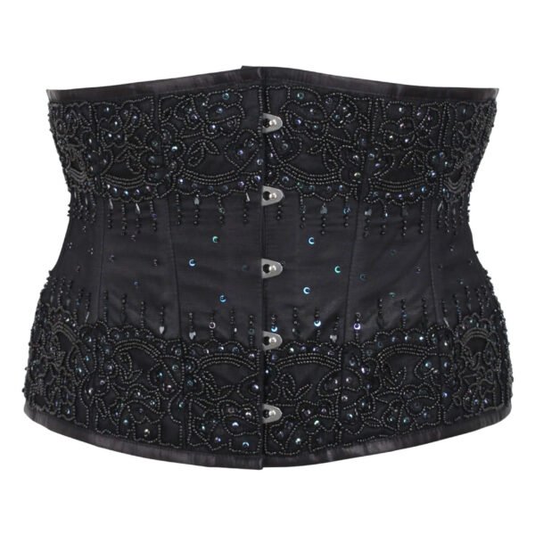 Black Fancy Waspie Corset