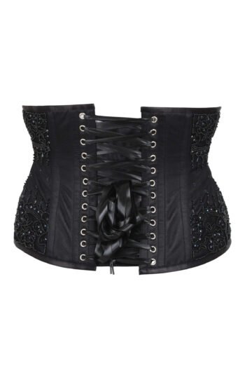 Black Fancy Waspie Corset