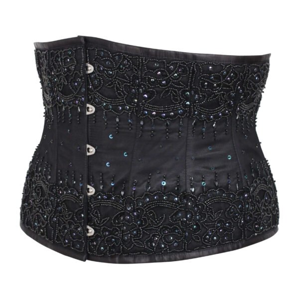 Black Fancy Waspie Corset