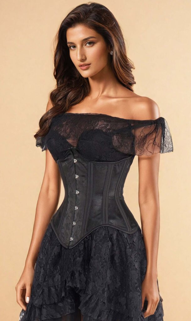 Black Mesh Waist Trainer Corset