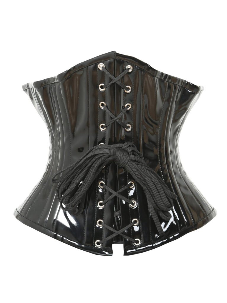 Black PVC Waist Trainer Corset