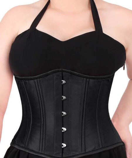 Black Plus Size Underbust Curvy Waist Trainer Corset