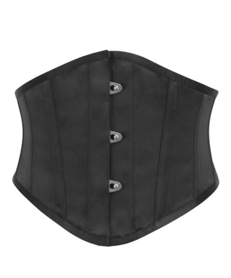 Black Satin Gothic Waspie Corset
