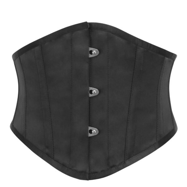 Black Satin Gothic Waspie Corset