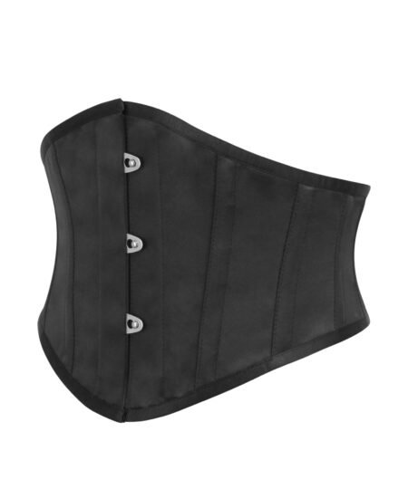 Black Satin Gothic Waspie Corset