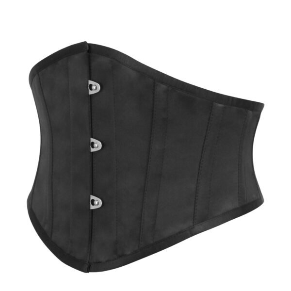 Black Satin Gothic Waspie Corset