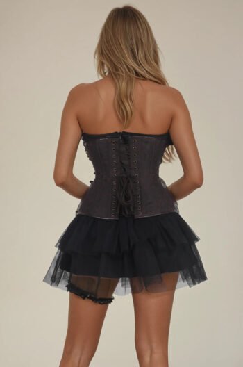Curvy Steampunk Waist Trainer Corset in Clasp Opening