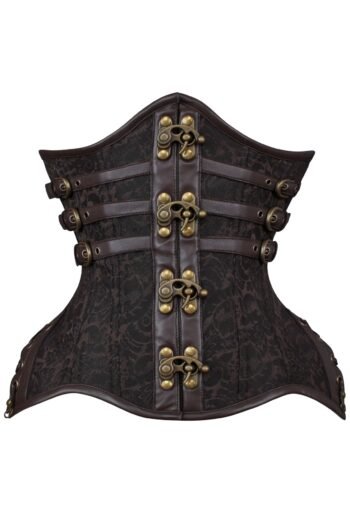 Curvy Steampunk Waist Trainer Corset in Clasp Opening